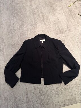 Escada Black Wool Open Front Blazer Jacket 40 US 8